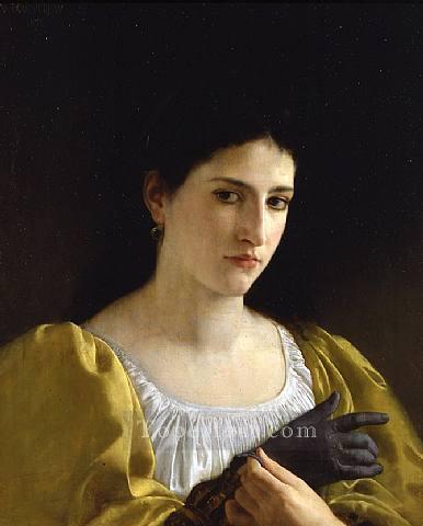 Dama con guante 1870 Realismo William Adolphe Bouguereau Pintura al óleo